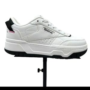 Reebok Kids White Sneakers with Black Soles